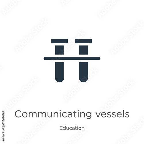 Communicating vessels icon vector. Trendy flat communicating vessels icon from education collection isolated on white background. Vector illustration can be used for web and mobile graphic design,