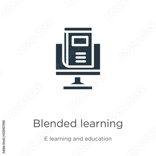 Blended learning icon vector. Trendy flat blended learning icon from e learning and education collection isolated on white background. Vector illustration can be used for web and mobile graphic