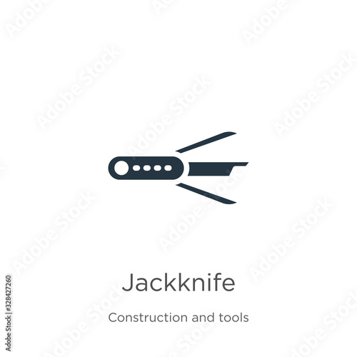 Jackknife icon vector. Trendy flat jackknife icon from construction and tools collection isolated on white background. Vector illustration can be used for web and mobile graphic design, logo, eps10