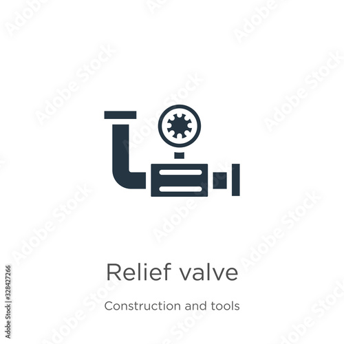 Relief valve icon vector. Trendy flat relief valve icon from construction and tools collection isolated on white background. Vector illustration can be used for web and mobile graphic design, logo,
