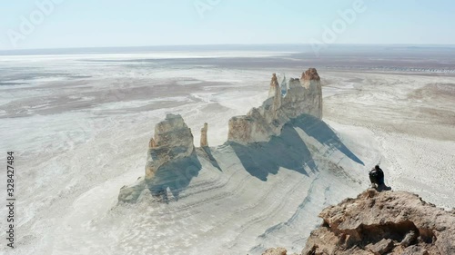 Wallpaper Mural drone Mangystau white landscape in Kazakhstan Torontodigital.ca