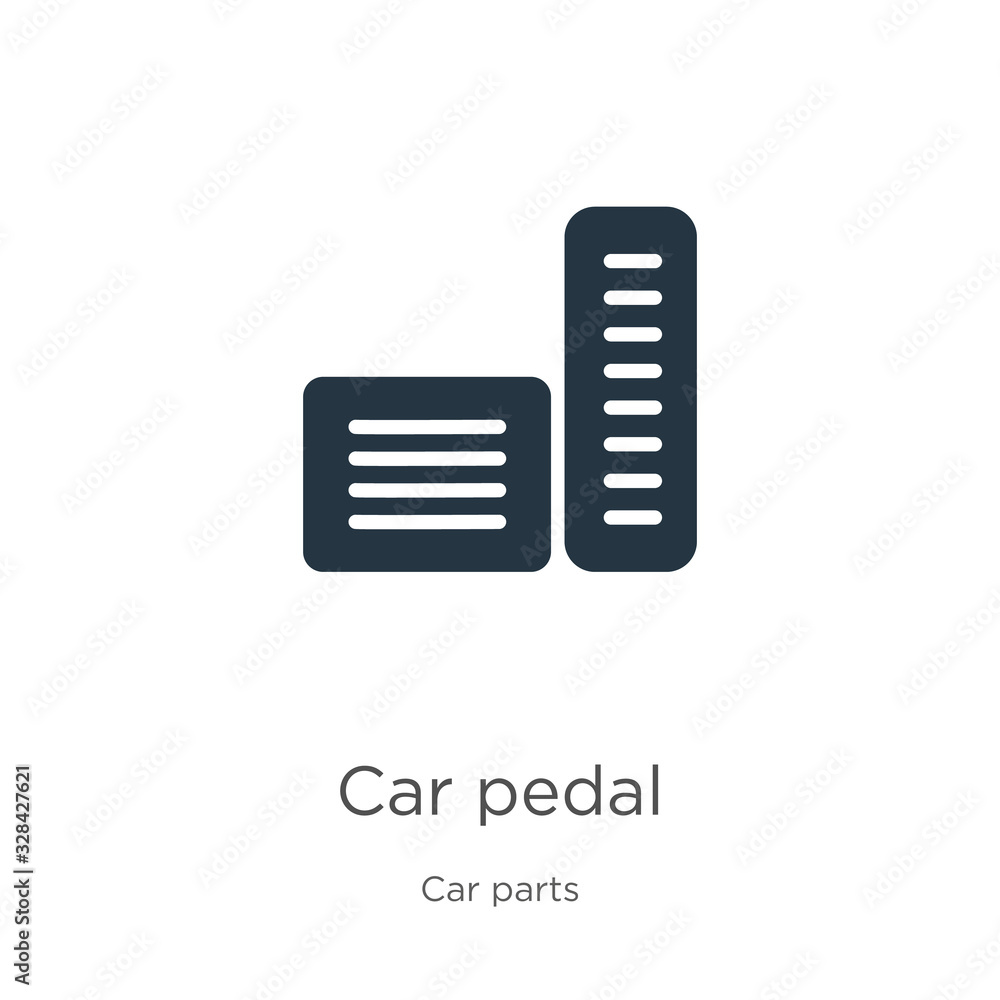 Car pedal icon vector. Trendy flat car pedal icon from car parts collection isolated on white background. Vector illustration can be used for web and mobile graphic design, logo, eps10 Car pedal icon vector. Trendy flat car pedal icon from car parts collection isolated on white background. Vector illustration can be used for web and mobile graphic design, logo, eps10