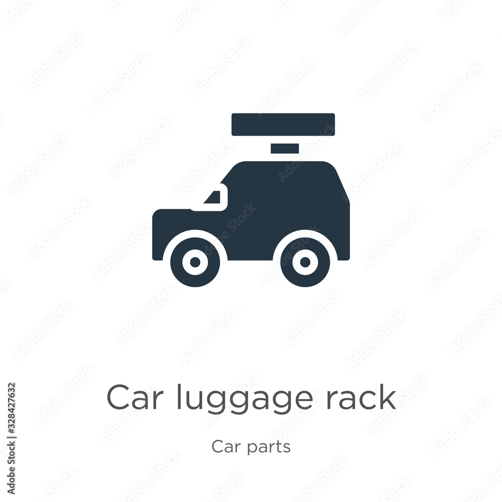 Car luggage rack icon vector. Trendy flat car luggage rack icon from car parts collection isolated on white background. Vector illustration can be used for web and mobile graphic design, logo, eps10