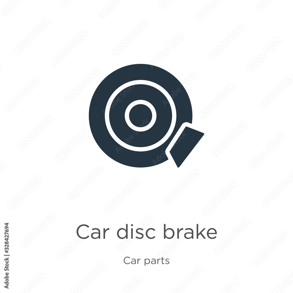 Car disc brake icon vector. Trendy flat car disc brake icon from car parts collection isolated on white background. Vector illustration can be used for web and mobile graphic design, logo, eps10 Car disc brake icon vector. Trendy flat car disc brake icon from car parts collection isolated on white background. Vector illustration can be used for web and mobile graphic design, logo, eps10