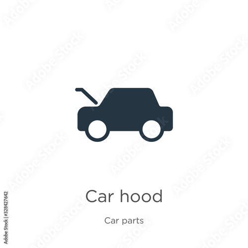 Car hood icon vector. Trendy flat car hood icon from car parts collection isolated on white background. Vector illustration can be used for web and mobile graphic design, logo, eps10