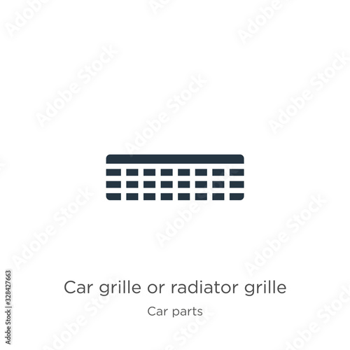 Car grille or radiator grille icon vector. Trendy flat car grille or radiator grille icon from car parts collection isolated on white background. Vector illustration can be used for web and mobile