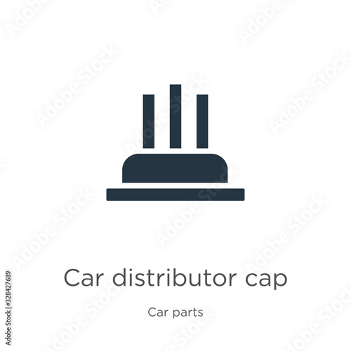 Car distributor cap icon vector. Trendy flat car distributor cap icon from car parts collection isolated on white background. Vector illustration can be used for web and mobile graphic design, logo,