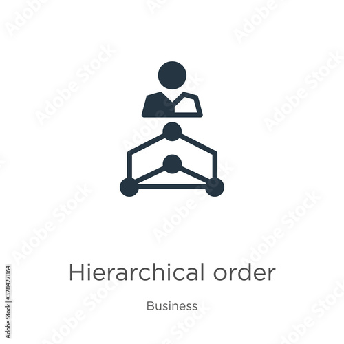Hierarchical order icon vector. Trendy flat hierarchical order icon from business collection isolated on white background. Vector illustration can be used for web and mobile graphic design, logo,