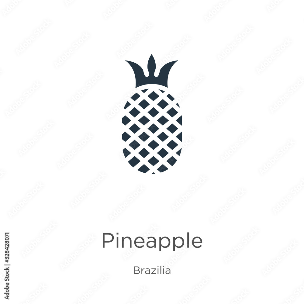 Fototapeta premium Pineapple icon vector. Trendy flat pineapple icon from brazilia collection isolated on white background. Vector illustration can be used for web and mobile graphic design, logo, eps10