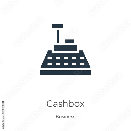 Cashbox icon vector. Trendy flat cashbox icon from business collection isolated on white background. Vector illustration can be used for web and mobile graphic design, logo, eps10