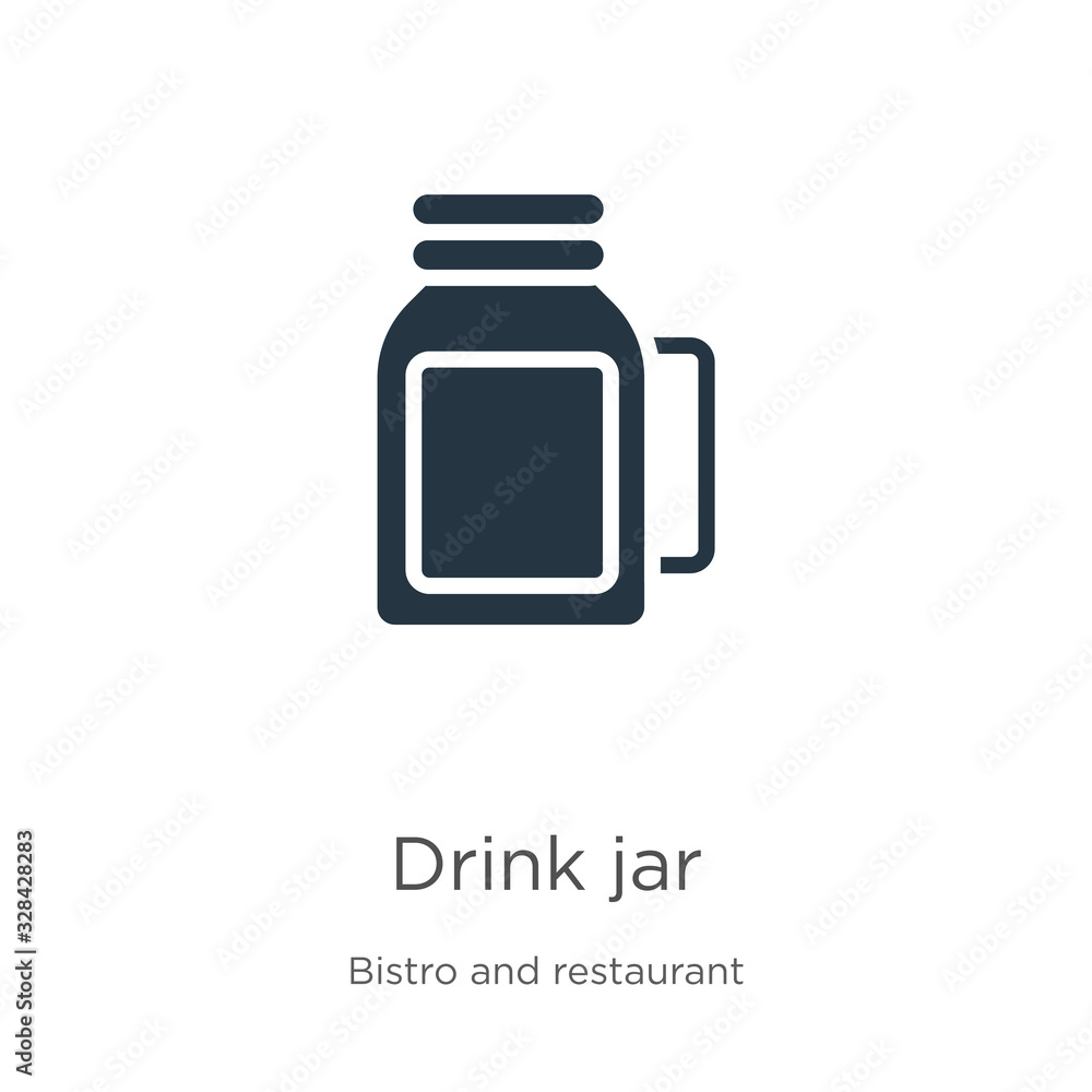 Drink jar icon vector. Trendy flat drink jar icon from bistro and restaurant collection isolated on white background. Vector illustration can be used for web and mobile graphic design, logo, eps10 Drink jar icon vector. Trendy flat drink jar icon from bistro and restaurant collection isolated on white background. Vector illustration can be used for web and mobile graphic design, logo, eps10
