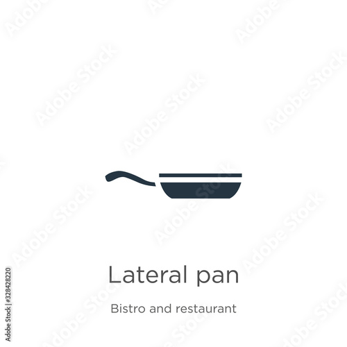 Lateral pan icon vector. Trendy flat lateral pan icon from bistro and restaurant collection isolated on white background. Vector illustration can be used for web and mobile graphic design, logo, eps10