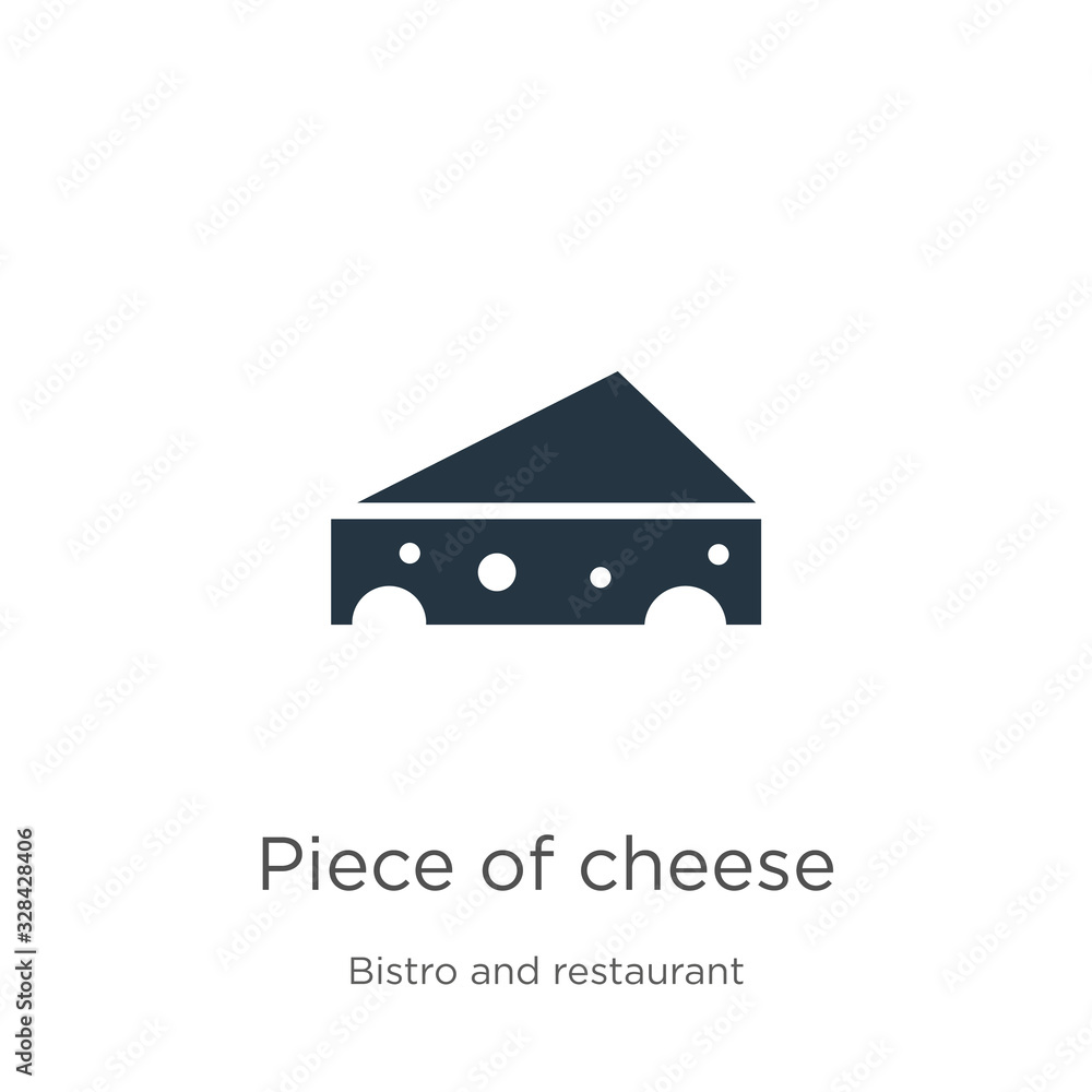 Piece of cheese icon vector. Trendy flat piece of cheese icon from bistro and restaurant collection isolated on white background. Vector illustration can be used for web and mobile graphic design, Piece of cheese icon vector. Trendy flat piece of cheese icon from bistro and restaurant collection isolated on white background. Vector illustration can be used for web and mobile graphic design,