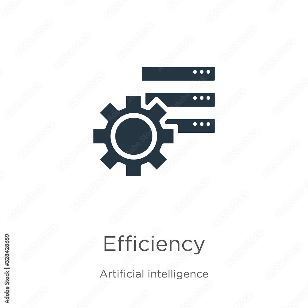 Efficiency icon vector. Trendy flat efficiency icon from big data collection isolated on white background. Vector illustration can be used for web and mobile graphic design, logo, eps10 Efficiency icon vector. Trendy flat efficiency icon from big data collection isolated on white background. Vector illustration can be used for web and mobile graphic design, logo, eps10