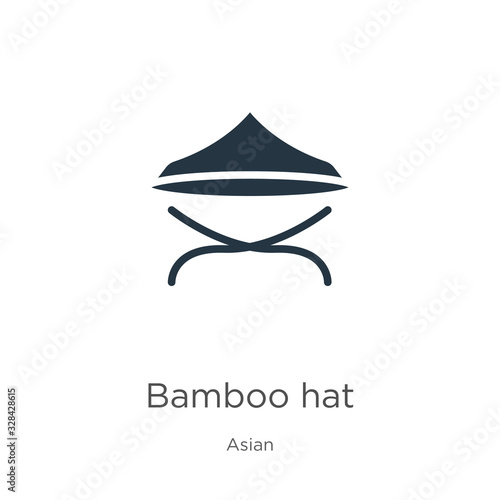 Bamboo hat icon vector. Trendy flat bamboo hat icon from asian collection isolated on white background. Vector illustration can be used for web and mobile graphic design, logo, eps10