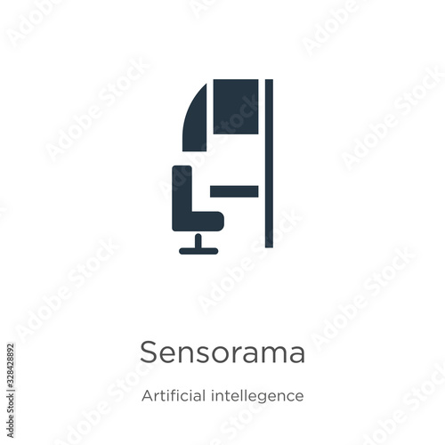 Sensorama icon vector. Trendy flat sensorama icon from artificial intellegence and future technology collection isolated on white background. Vector illustration can be used for web and mobile graphic