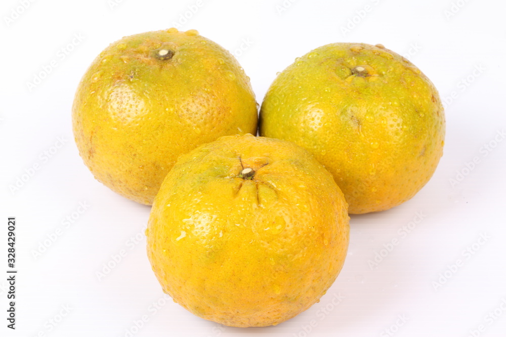 Fresh Oranges Harvest isolated on white background. Fresh Oranges Harvest isolated on white background.