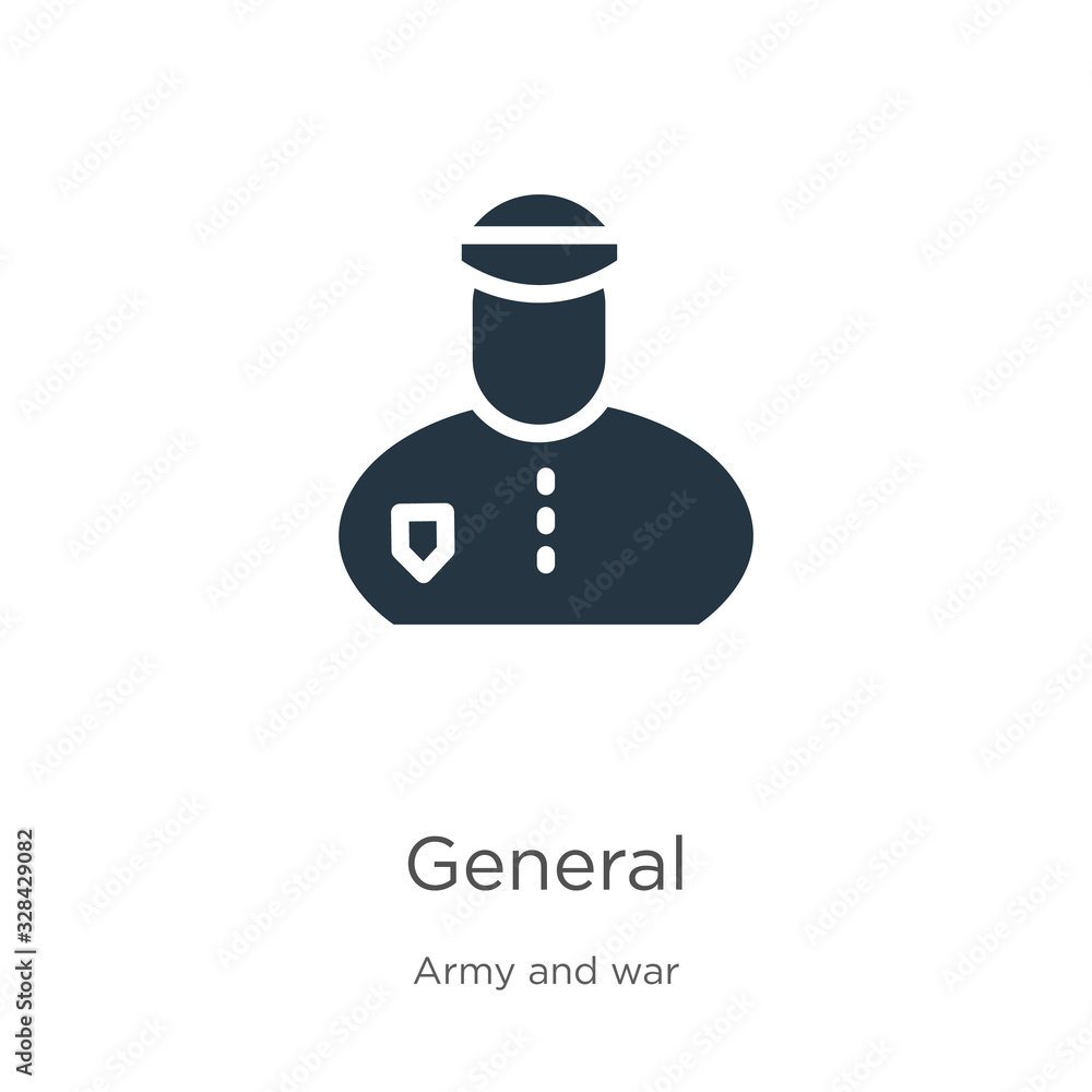 General icon vector. Trendy flat general icon from army and war collection isolated on white background. Vector illustration can be used for web and mobile graphic design, logo, eps10