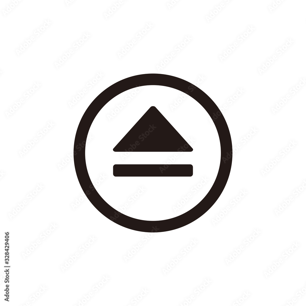 Simple eject flat icon design vector Simple eject flat icon design vector