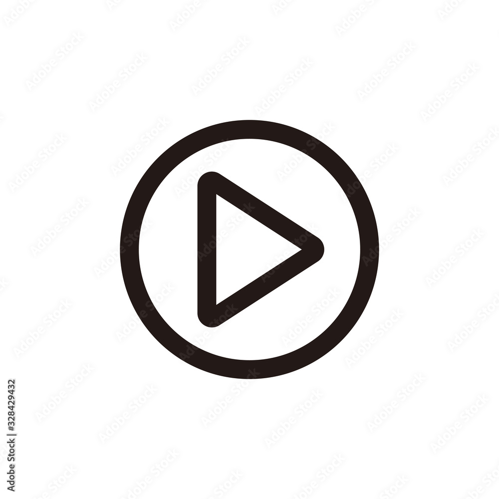 Simple play flat icon design vector Simple play flat icon design vector