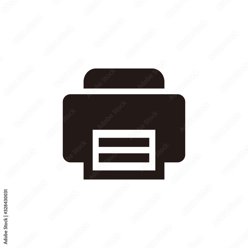 Simple printer flat icon design vector Simple printer flat icon design vector