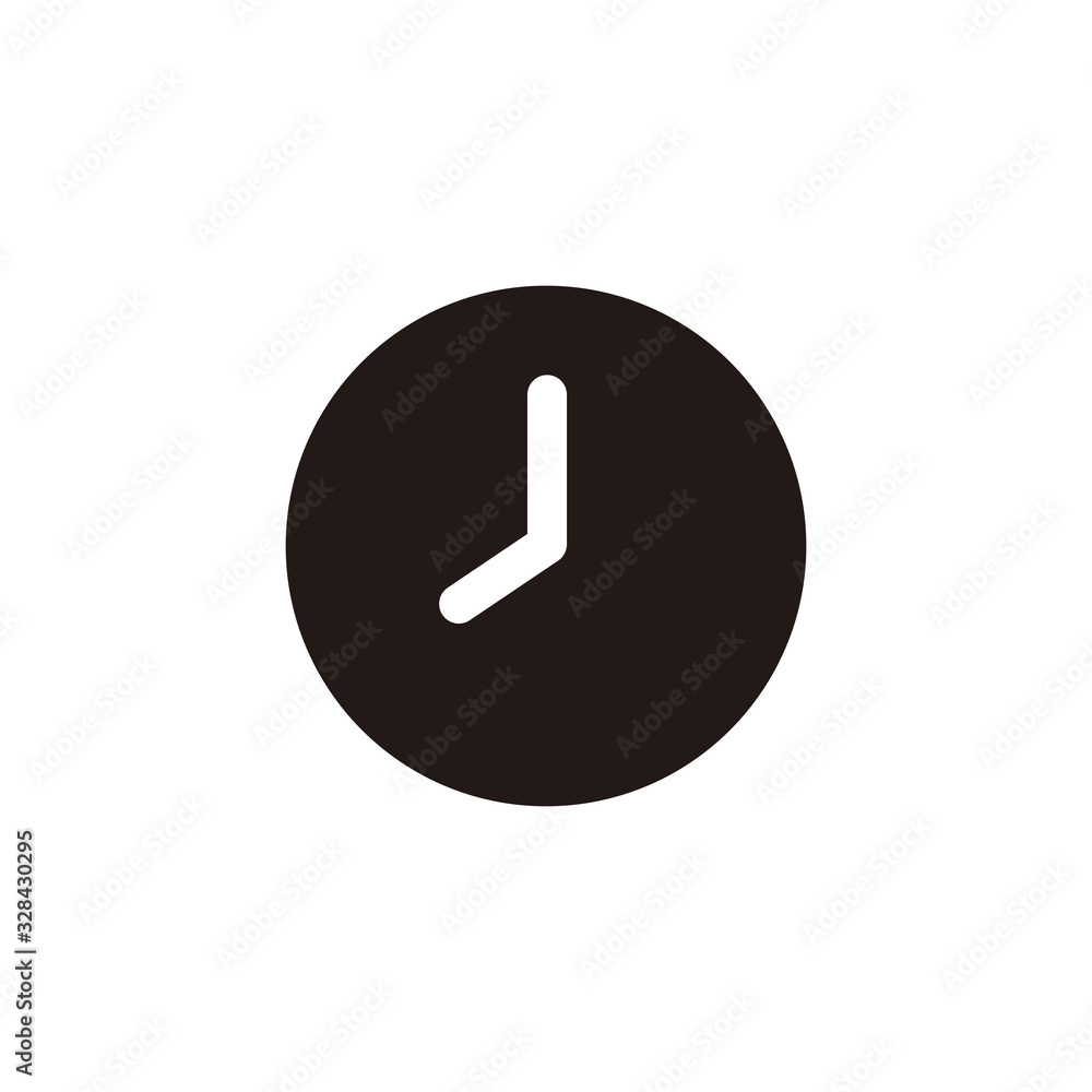 Simple time flat icon design vector Simple time flat icon design vector