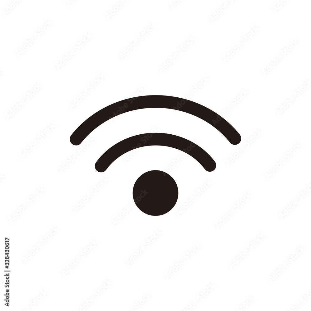 Simple wifi flat icon symbol vector Simple wifi flat icon symbol vector