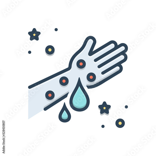 Color illustration icon for hemophilia