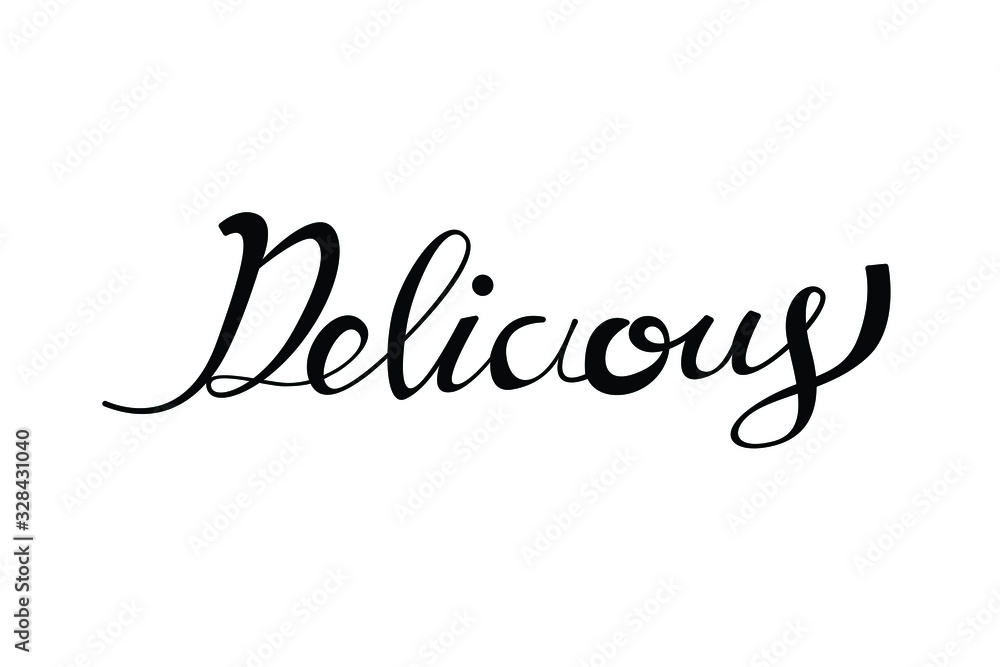 Delicious brush text style vector Delicious brush text style vector