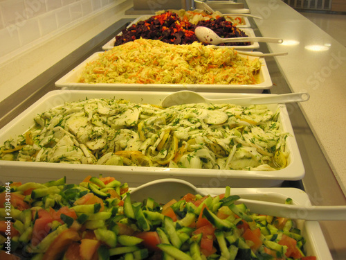 Food service salads counter