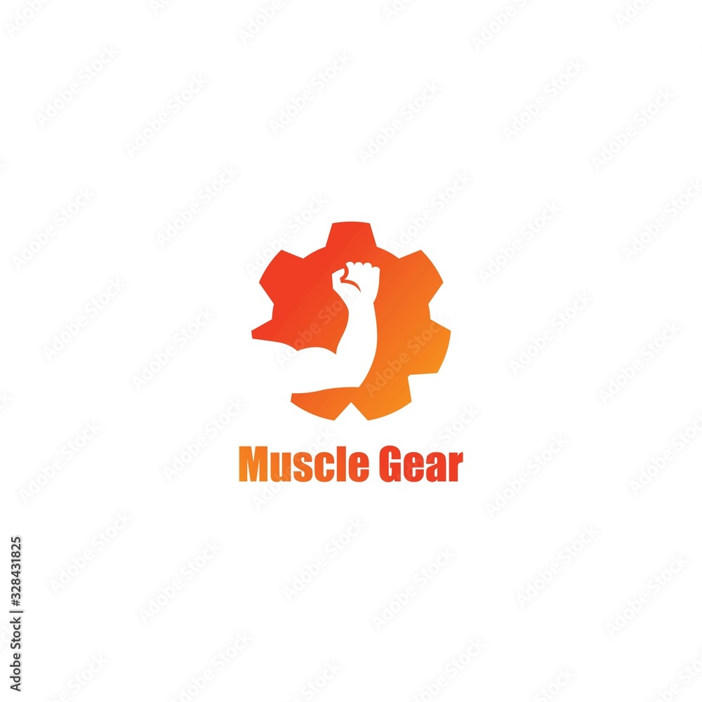 Muscle Gear Logo power and Vector