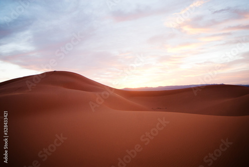 sand dunes in the Sahara Desert at sunset, Morocco © Michael Marquand