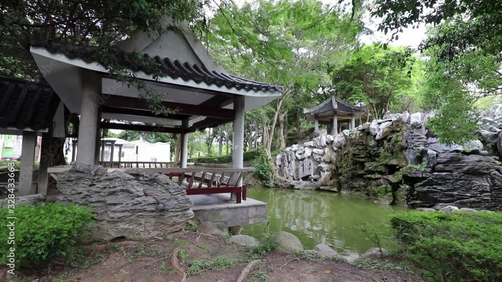 Buddhist temple in Zhubei, Taiwan, pan to the right Buddhist temple in Zhubei, Taiwan, pan to the right