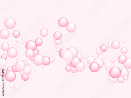 Fototapeta Naklejka Na Ścianę i Meble -  Water and detergent soap foam bubbles illustration