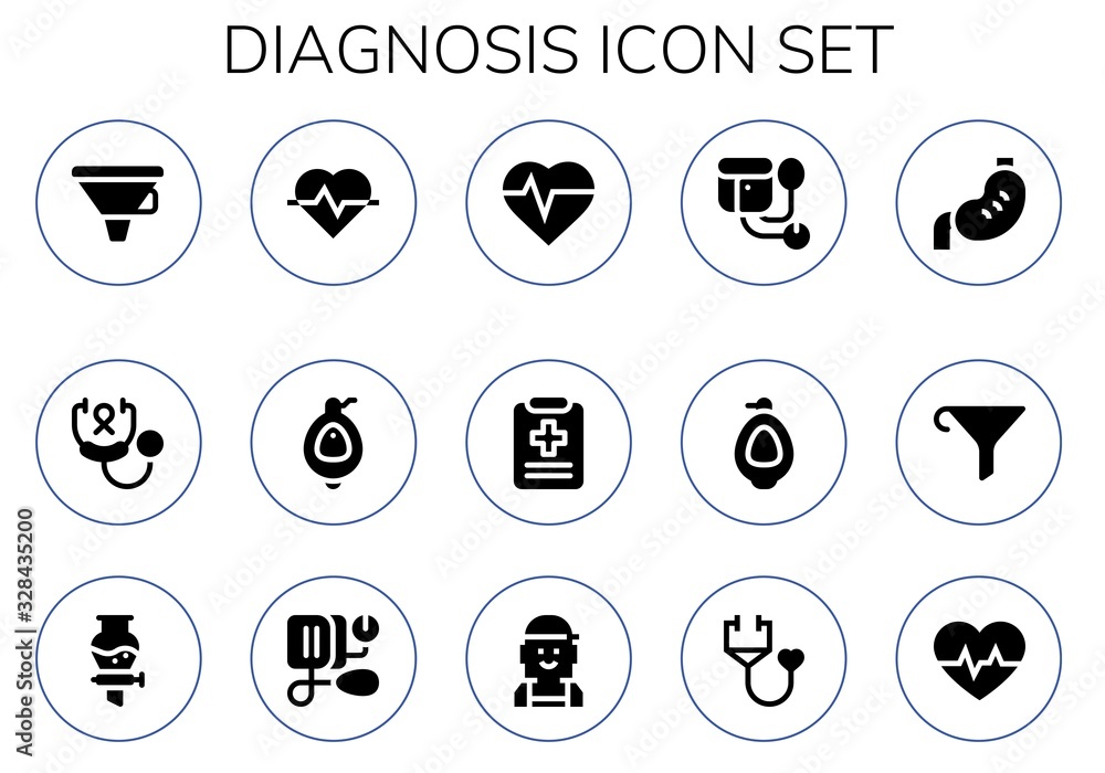 diagnosis icon set