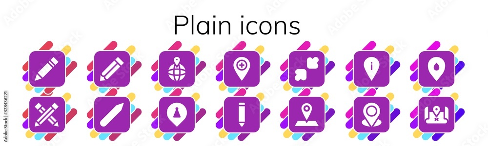 plain icon set