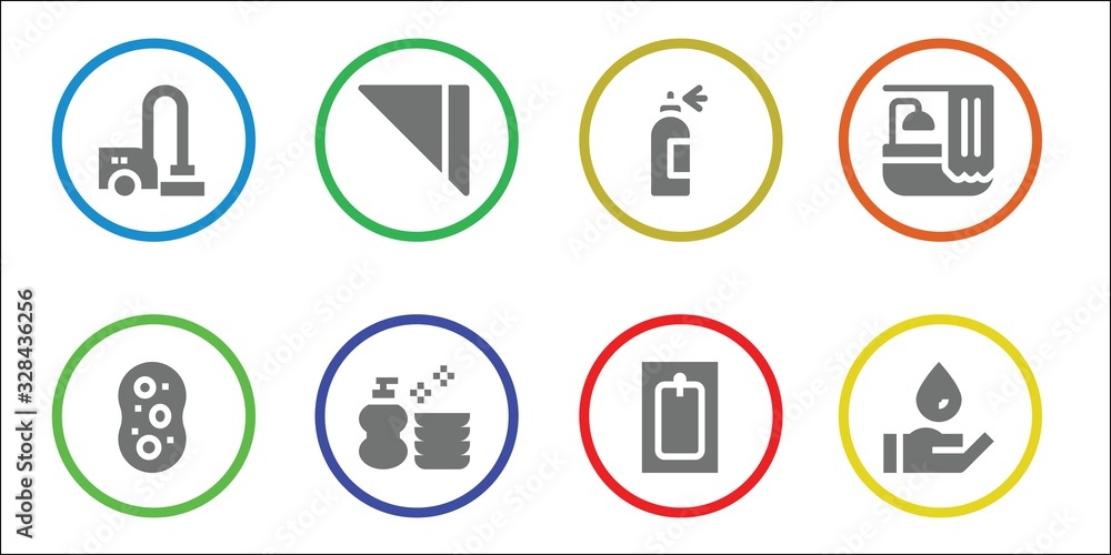 Modern Simple Set of cleaner Vector filled Icons