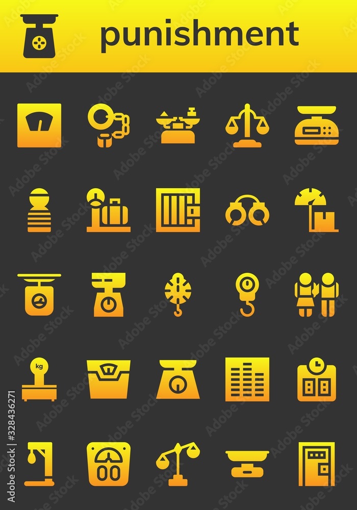 punishment icon set punishment icon set