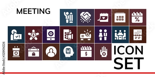 meeting icon set