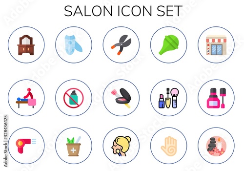 salon icon set