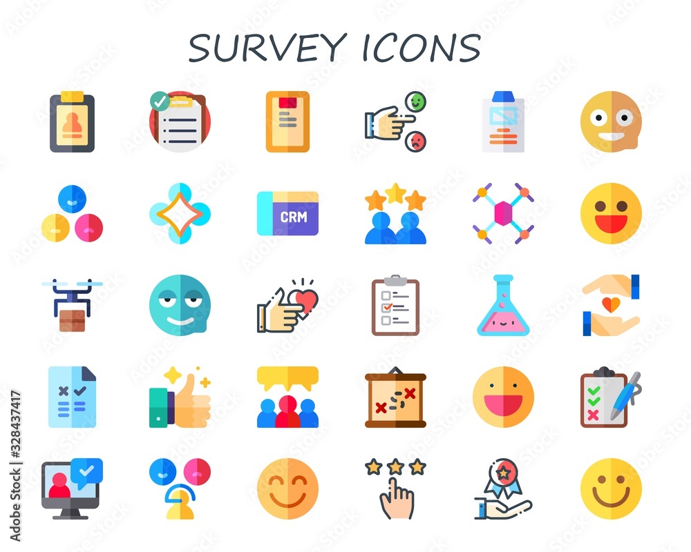 survey icon set survey icon set