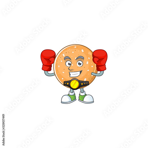 A sporty Boxing sugar cookies cartoon character design style