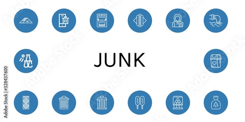 Set of junk icons