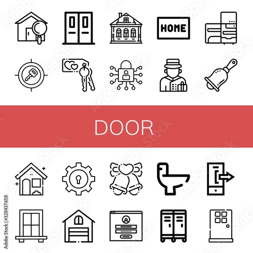 door simple icons set