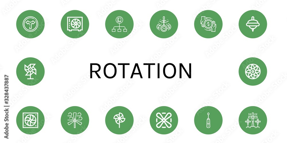 rotation icon set rotation icon set