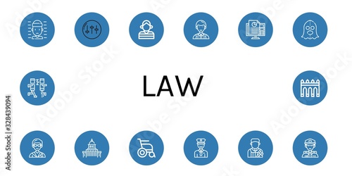 Set of law icons
