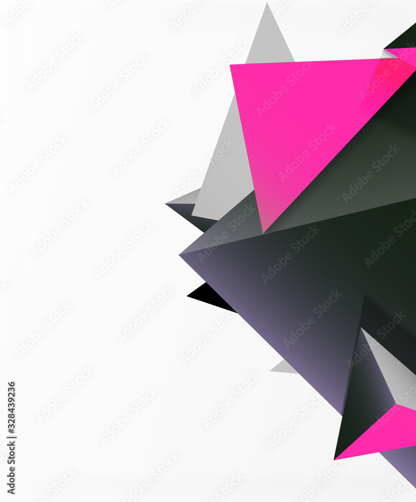 Abstract background, mosaic 3d triangles composition, low poly style design. Vector Illustration For Wallpaper, Banner, Background, Card, Book Illustration, landing page Abstract background, mosaic 3d triangles composition, low poly style design. Vector Illustration For Wallpaper, Banner, Background, Card, Book Illustration, landing page