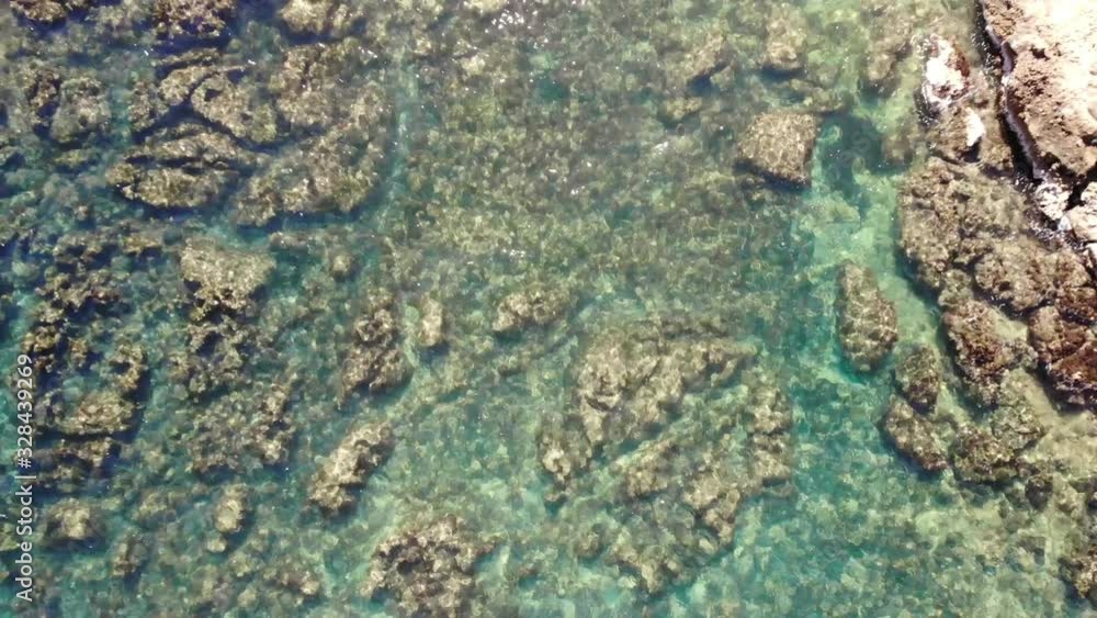Rising Overhead shot of the Mediterranean sea. Rising Overhead shot of the Mediterranean sea.