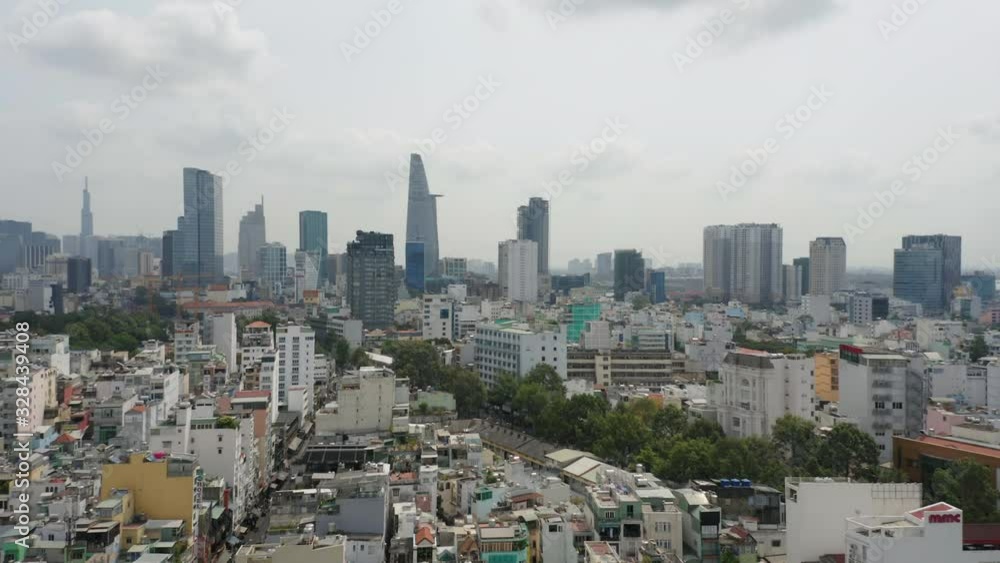 Aerial view of Ho Chi Minh, high view to downtown Aerial view of Ho Chi Minh, high view to downtown