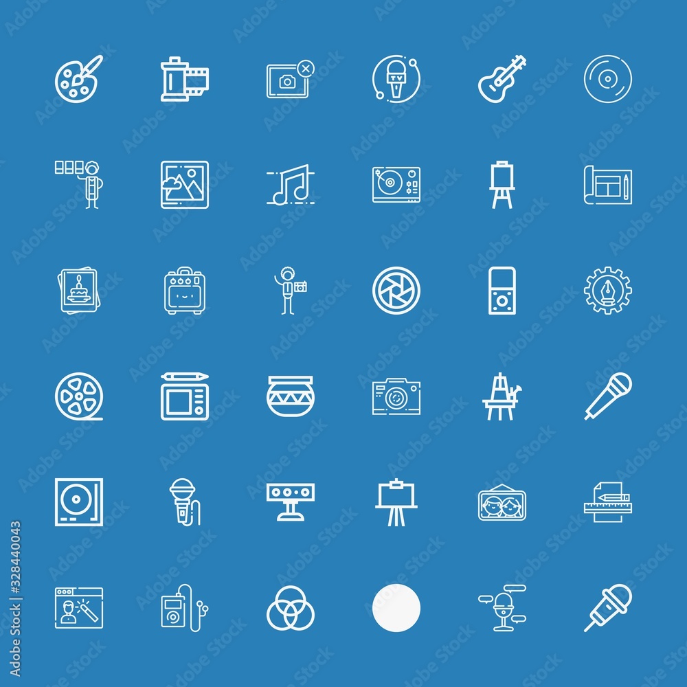 Editable 36 studio icons for web and mobile Editable 36 studio icons for web and mobile